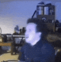An animated gif from TheWhiteBowser's live video feed. He appears to say, "Are you fucking done?!" and clutch his head.